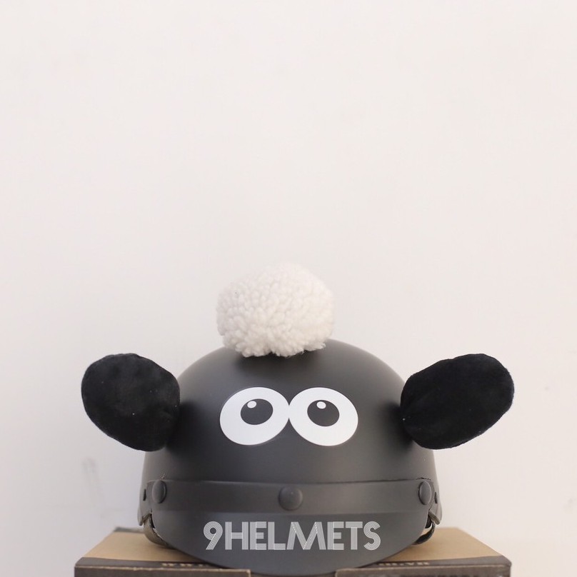 Mũ bảo hiểm cừu đen Xpro nón bảo hiểm thú đáng yêu mũ 1/2 đầu hình con vật