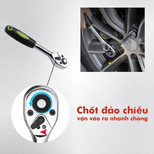 Bộ Đồ Nghề Sửa Chữa 46 món -  Bộ Dụng Cụ Sửa Chữa Ô Tô Và Xe Máy Gồm 45 Dụng Cụ Và 1 Hộp Đựng Tiện Lợi ⚡