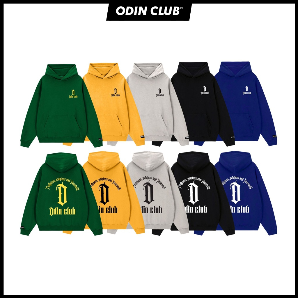 Áo Hoodie Oversize ODIN CLUB Tpf, Áo hoodie nam nữ form rộng 5 màu, Local Brand ODIN CLUB