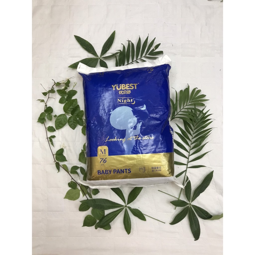 Tã/bỉm YUBEST NIGHT Quần/dán đủ size S84/M76/L72/XL68/XXL64/XXXL60 (hàng có tem phụ)