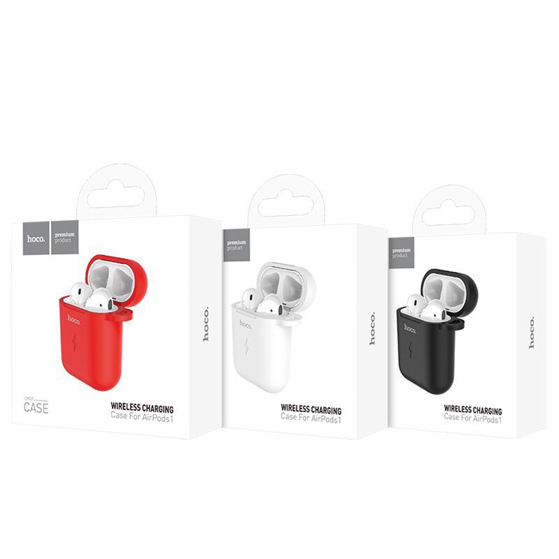 Vỏ case tích hợp sạc không dây chuẩn công nghệ Texas Ti dành cho Apple Airpods 1 -Hoco CW22. -Tomstore pP chính hãng