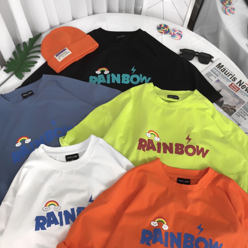 [Mã SKAMA06 giảm 8% TỐI ĐA 50K đơn250K] Set bộ oversize Rainbow, JACKLANE, Set bộ cộc tay Unisex Jack Lane | BigBuy360 - bigbuy360.vn