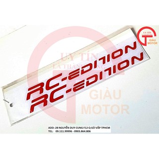 [TRANG TRÍ XE] CẶP TEM PHẢN QUANG DÁN PHUỘC RC EDITION MÀU ĐỎ