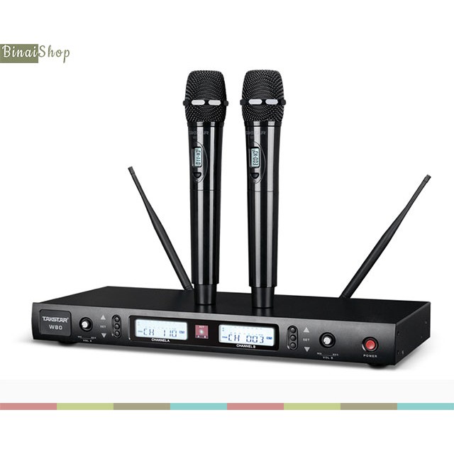 [Mã ELHACE giảm 4% đơn 300K] Micro không dây chuyên nghiệp Takstar W80-UHF