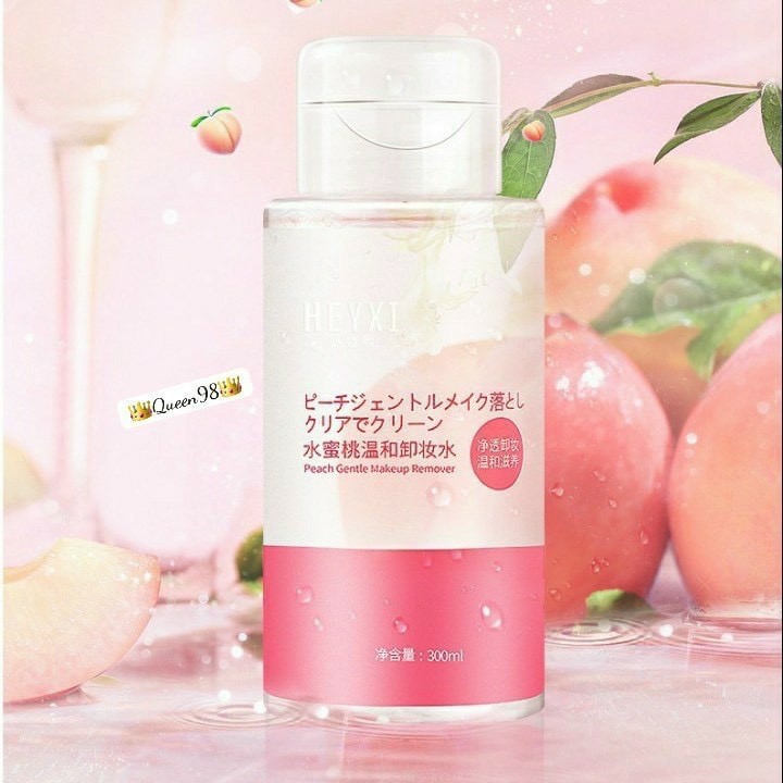 Nước Tẩy Trang HEYXI Đào Peach Gentle Makeup Remover Làm Sạch Dưỡng Ẩm Dịu Nhẹ 300ML