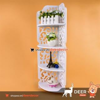 Kệ Góc 4 Tầng Hoa Văn Độc Đáo - DEER DECOR