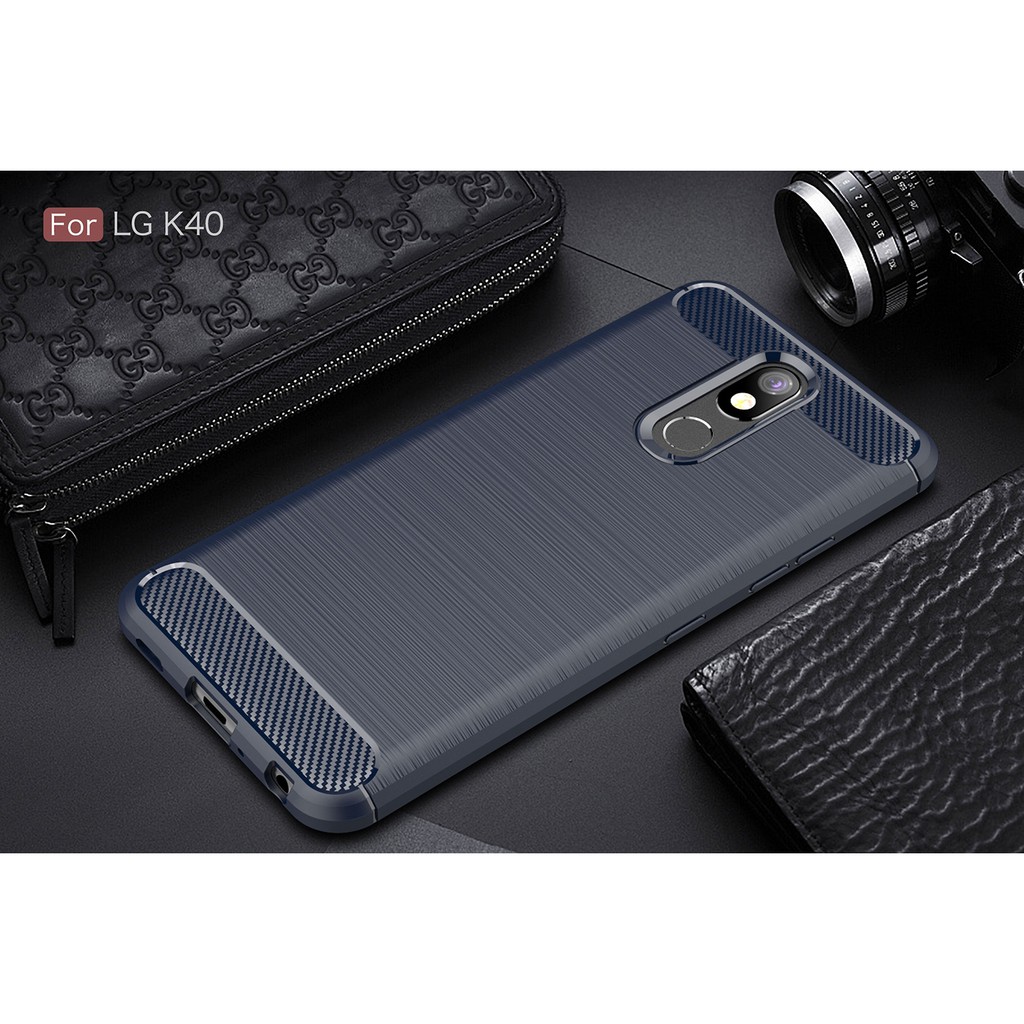 Ready stock LG X4 2019 K40 G7 Q7 plus Stylo5 phone Carbon fiber Soft case