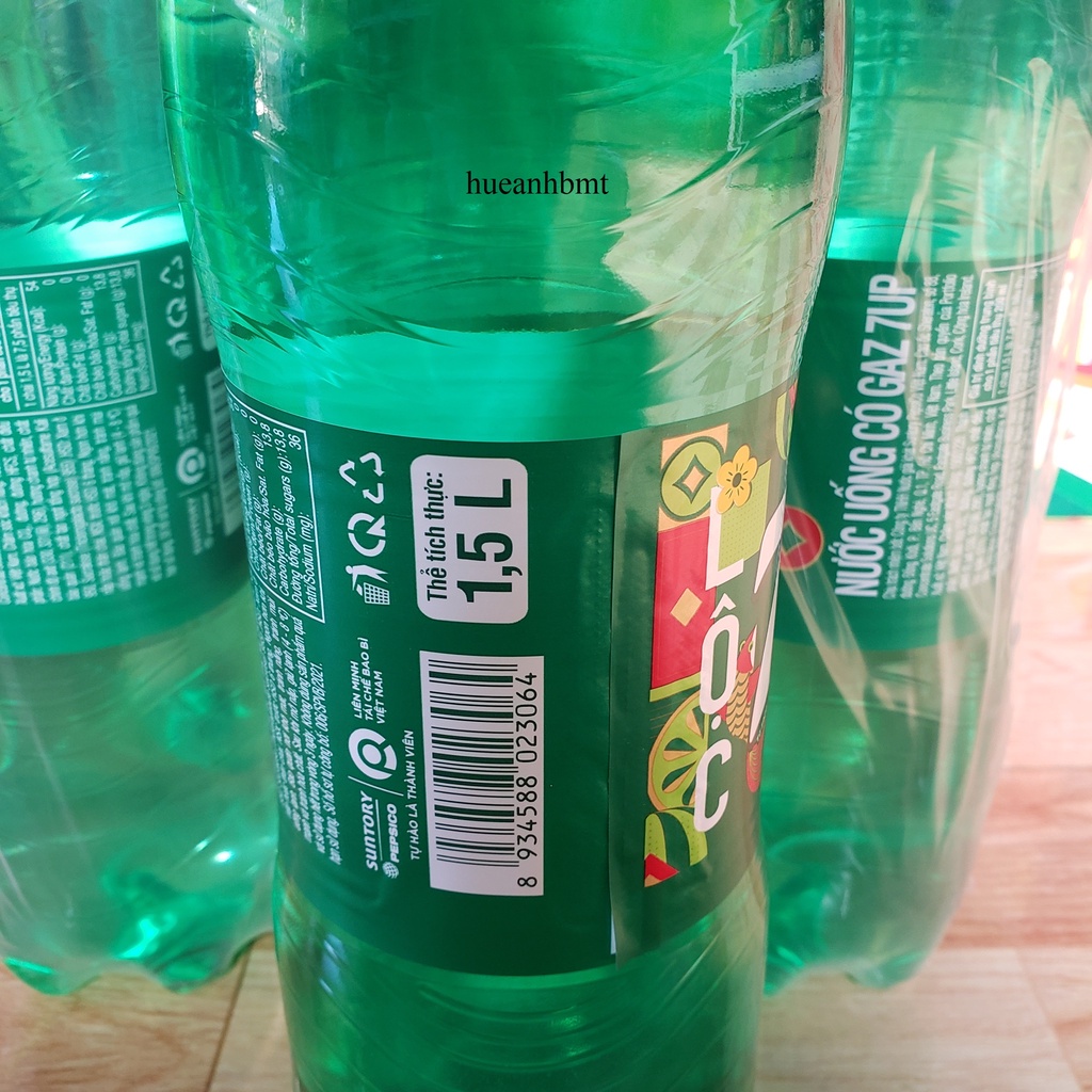 Chai nước ngọt 7 Up vị chanh chai 1.5L