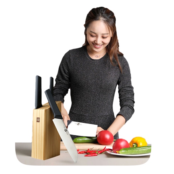 Bộ dao làm bếp Huohou 4 món HU0059 siêu sắc bén cao cấp chính hãng - Minh Tín Shop