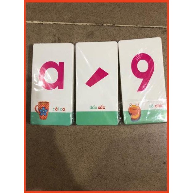 Bộ Thẻ chữ cái và số to và nhỡ