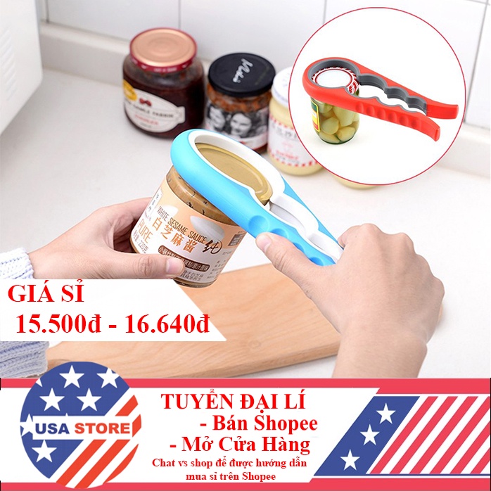 Dụng Cụ Mở Nắp Chai Lọ - Mở Nắp Hộp 4 Tầng Siêu Nhanh G3 - Cao Su Cao Cấp