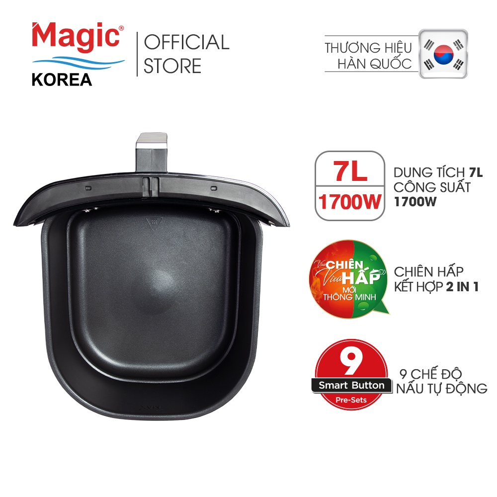 Nồi chiên hấp thông minh Magic Korea A700 7L cho gia đình 8-10 người,màn hình LED cảm ứng,bảo hành chính hãng