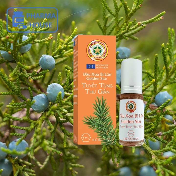 Dòng sản phẩm GOLDEN STAR - DẦU BI LĂN THẢO MỘC TUYẾT TÙNG THƯ GIÃN (Cedarwood) - Chai 5mL