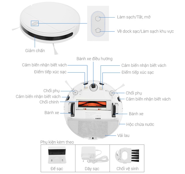 Robot Hút Bụi Mi Robot Vacuum-Mop Essential