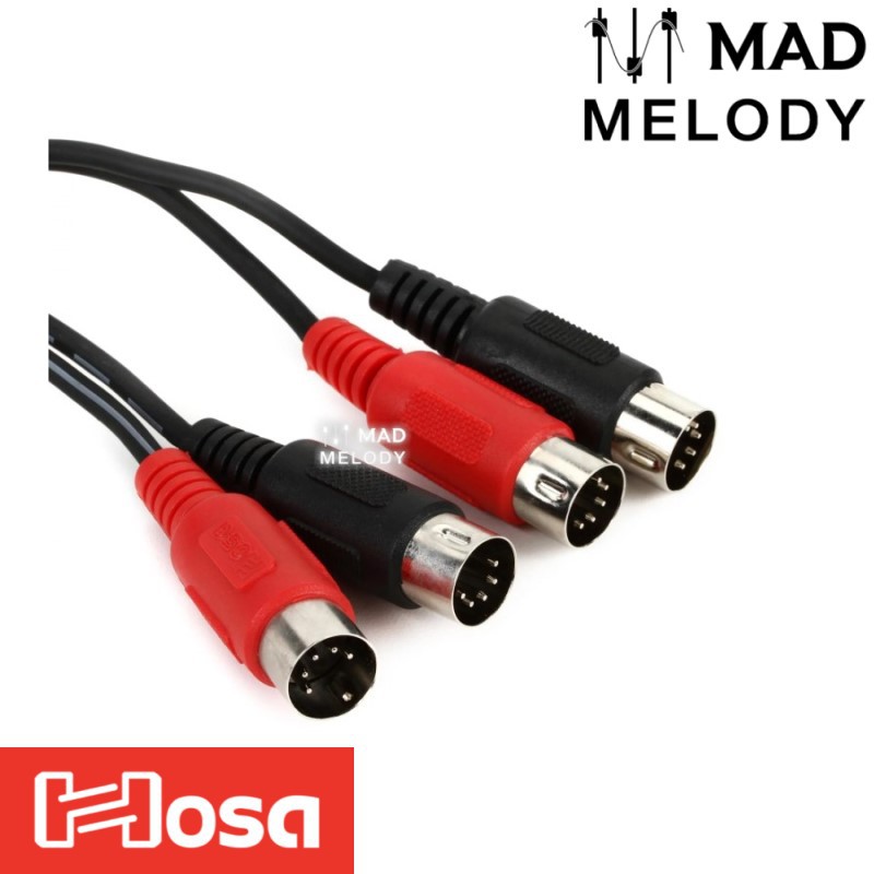 Hosa Dual MIDI Cable MID-203 (2 5-pin DIN - 2 5-pin DIN) (3m) [Dây cáp MIDI đôi hai đầu 5-pin DIN, NEW & chính hãng]