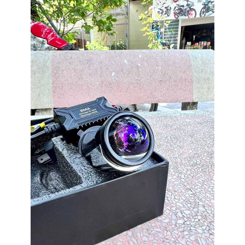 Bi Cầu 3 INCH P6 công suất 60W kính tím Siêu Sáng cho xe máy và xe hơi