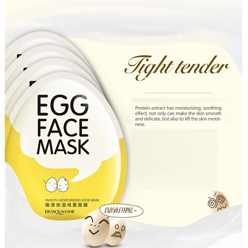 Mặt nạ Trứng Egg Face Mask giúp Trắng da Cấp ẩm Mờ thâm Se khít lỗ chân lông của Bioaqua princess beauty
