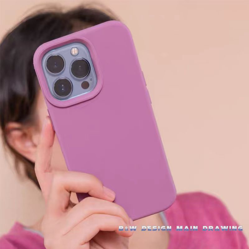 Ốp Điện Thoại Silicon Màu Trơn Chống Sốc Cho iPhone 14 14Pro 14ProMax 13 12 11 Pro MAX IX XS MAX XR