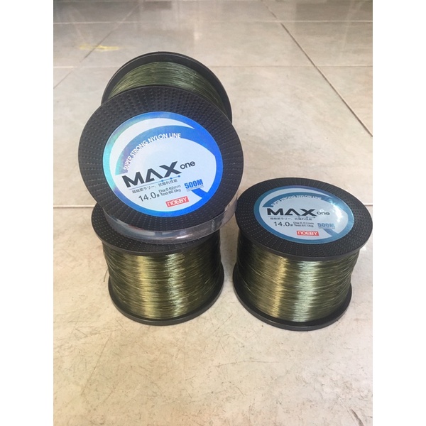 Cước câu NOEBY Nhật bản MAX ONE 500m -siêu khỏe ,có size tuỳ chọn 08-10-12-14