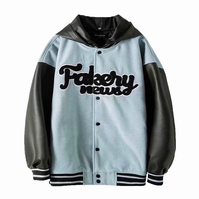 Áo khoác bomber varsity jacket form rộng