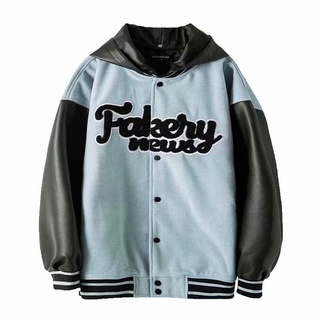 Áo khoác bomber varsity jacket form rộng