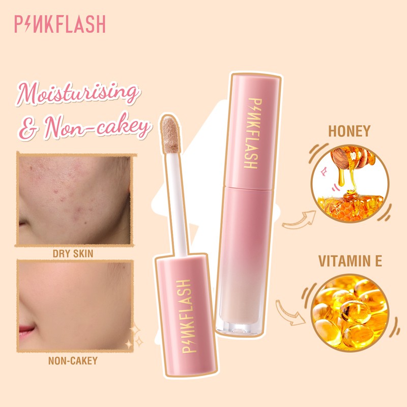 Kem Che Khuyết Điểm Pinkflash Lâu Trôi Kháng Nước Không Bị Vón Cục Độ Che Phủ Hoàn Hảo 1 piece 30g