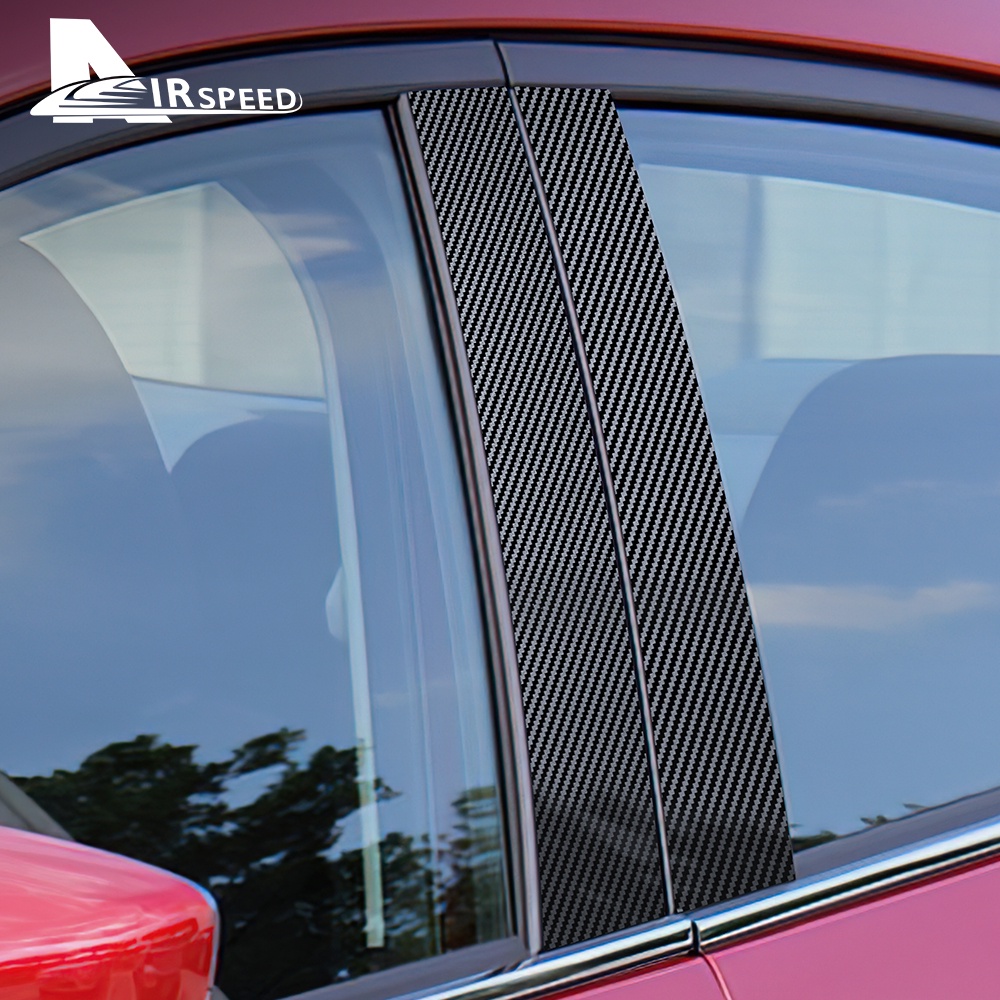 Miếng Dán Viền Cửa Sổ Xe Hơi Bằng Sợi Carbon Cho Mazda 3 6 CX5 CX-30 Axela Atenza