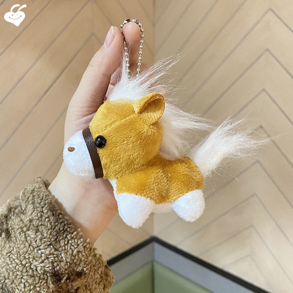 Đồ Chơi Thú Nhồi Bông Hình Ngựa Hoạt Hình Mini Trang Trí Balo Đi Học