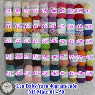 Len Baby Yarn 40gr/cuộn (Màu 51 - 67)