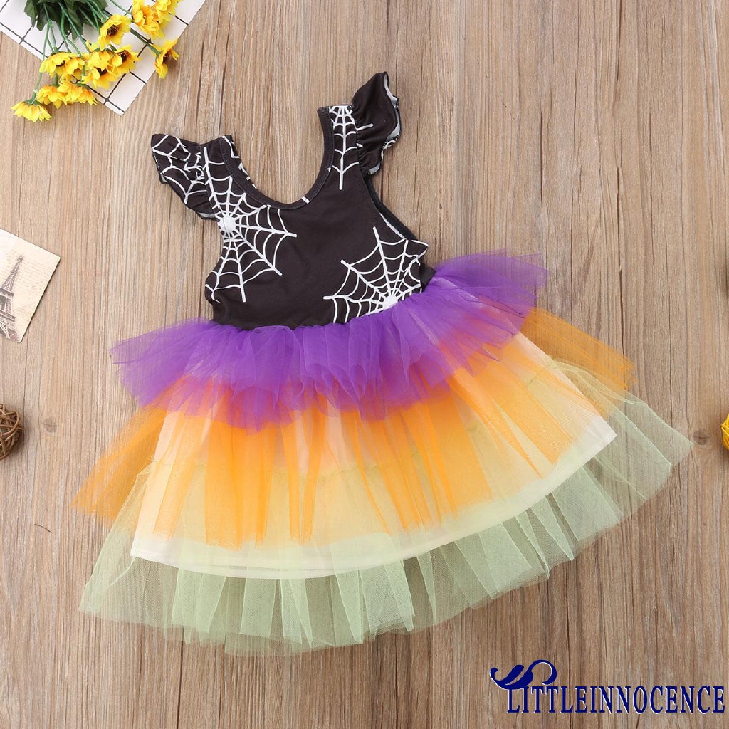 Đầm tutu họa tiết haloween xinh xắn dành cho bé gái