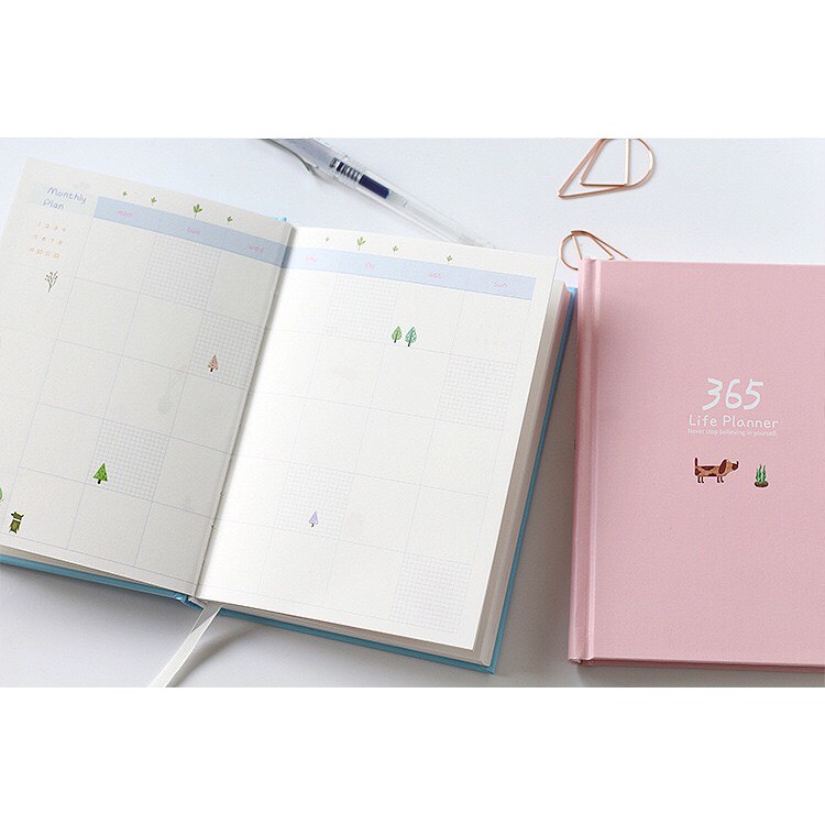 Sổ tay kế hoạch dày dặn, giấy đẹp - Sổ tay planner 365 ngày sử dụng tiện lợi, mẫu mã đa dạng, có thể làm quà tặng