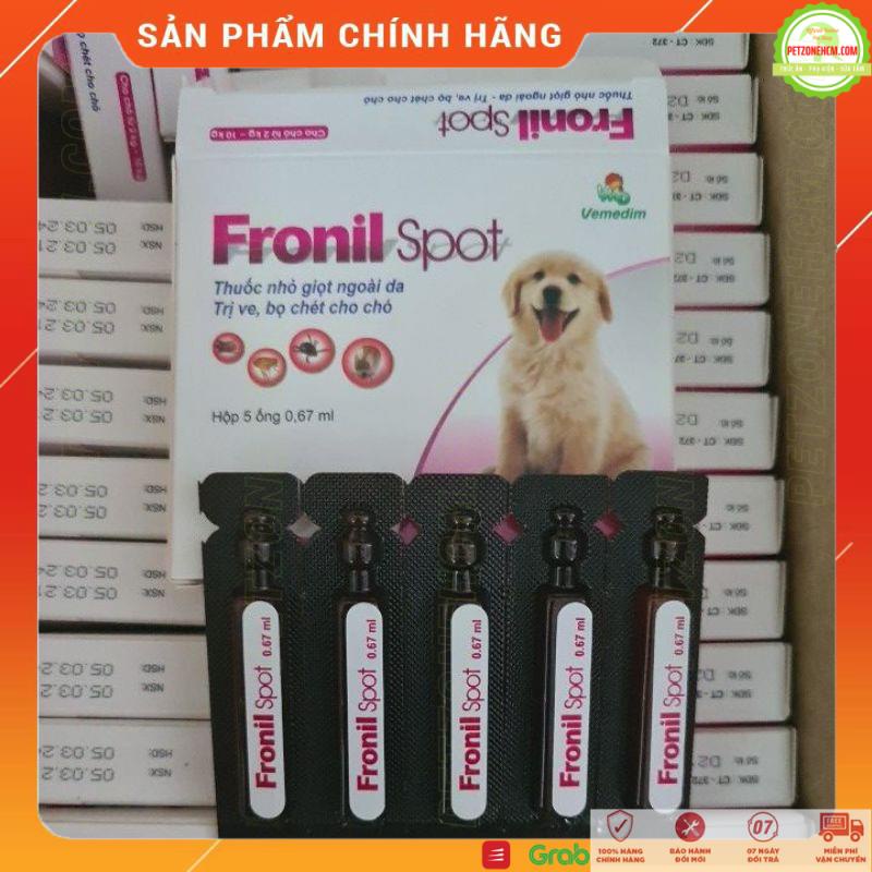 Nhỏ gáy trị ve cho chó 2 - 10kg ⚜ FREESHIP ⚜ Ống Nhỏ Gáy Fronil Spot 1ml diệt ve rận bọ chét [GIAO HÀNG NHANH]