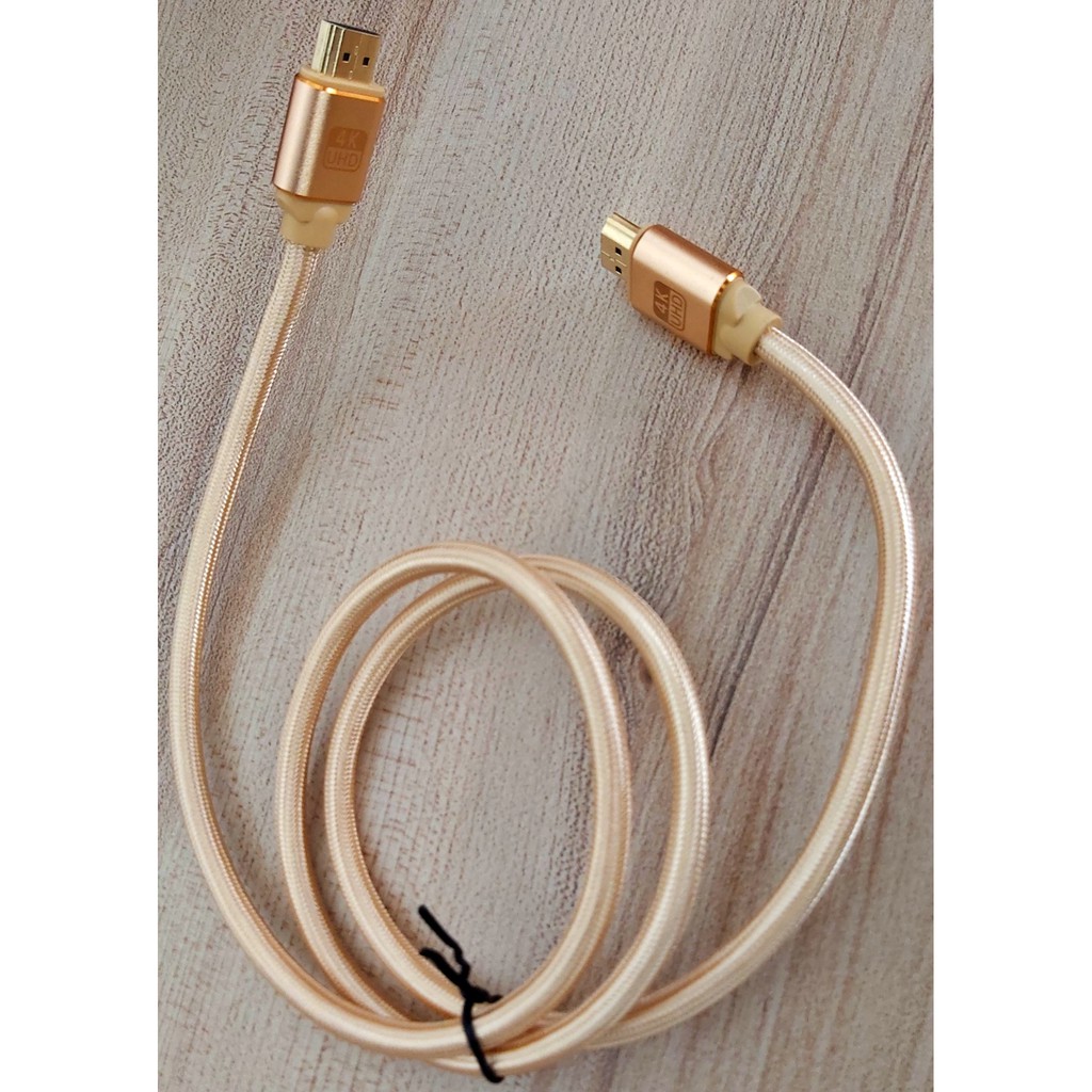 [Mã ELHACE giảm 4% đơn 300K] Cáp HDMI 2.0 bọc lưới chống nhiễu chuẩn 4K 60Hz Gold