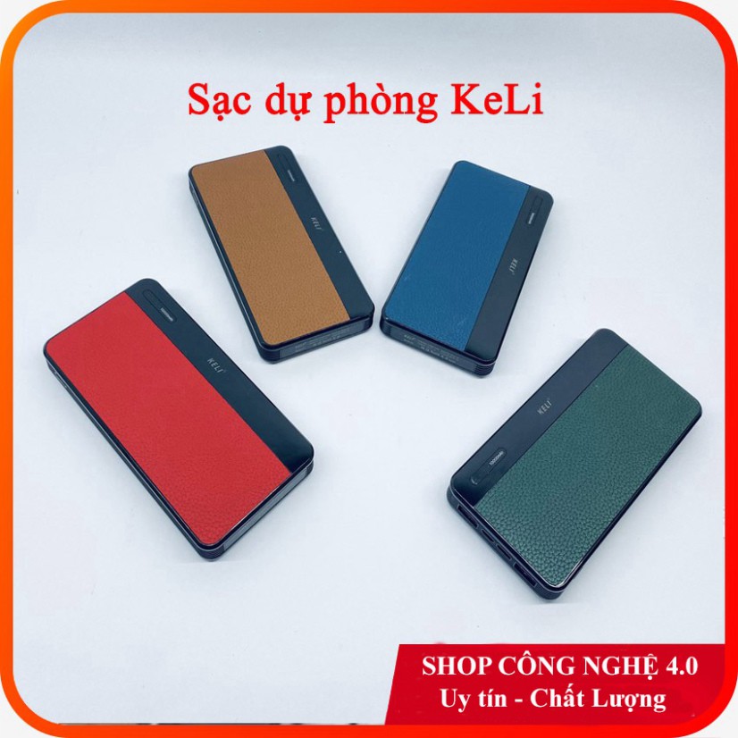 Sạc dự phòng Keli dung lượng chuẩn 10000mah, sạc nhanh, không nóng, dùng được nhiều dòng máy khác nhau