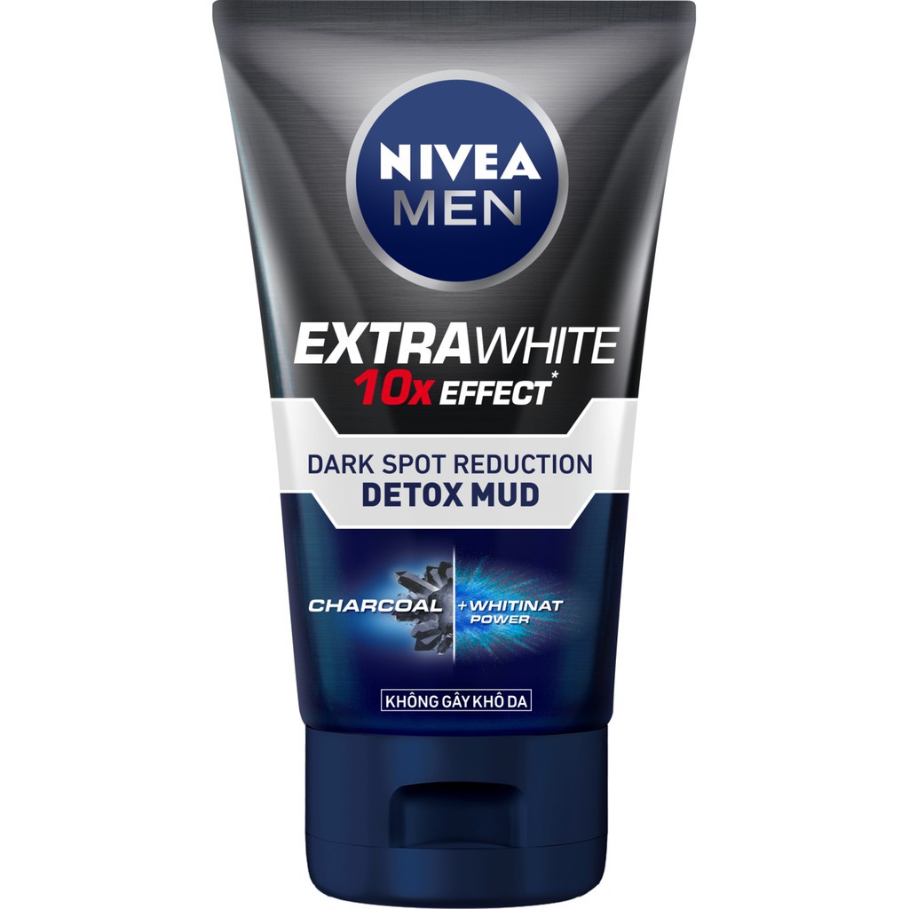 [G01] Sữa rửa mặt NIVEA MEN Detox Mud bùn khoáng giúp sáng da & mờ thâm mụn (100g) - 81775 S015