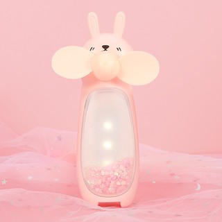 Quạt Hình Thú Mini Có Đèn Led 2in1