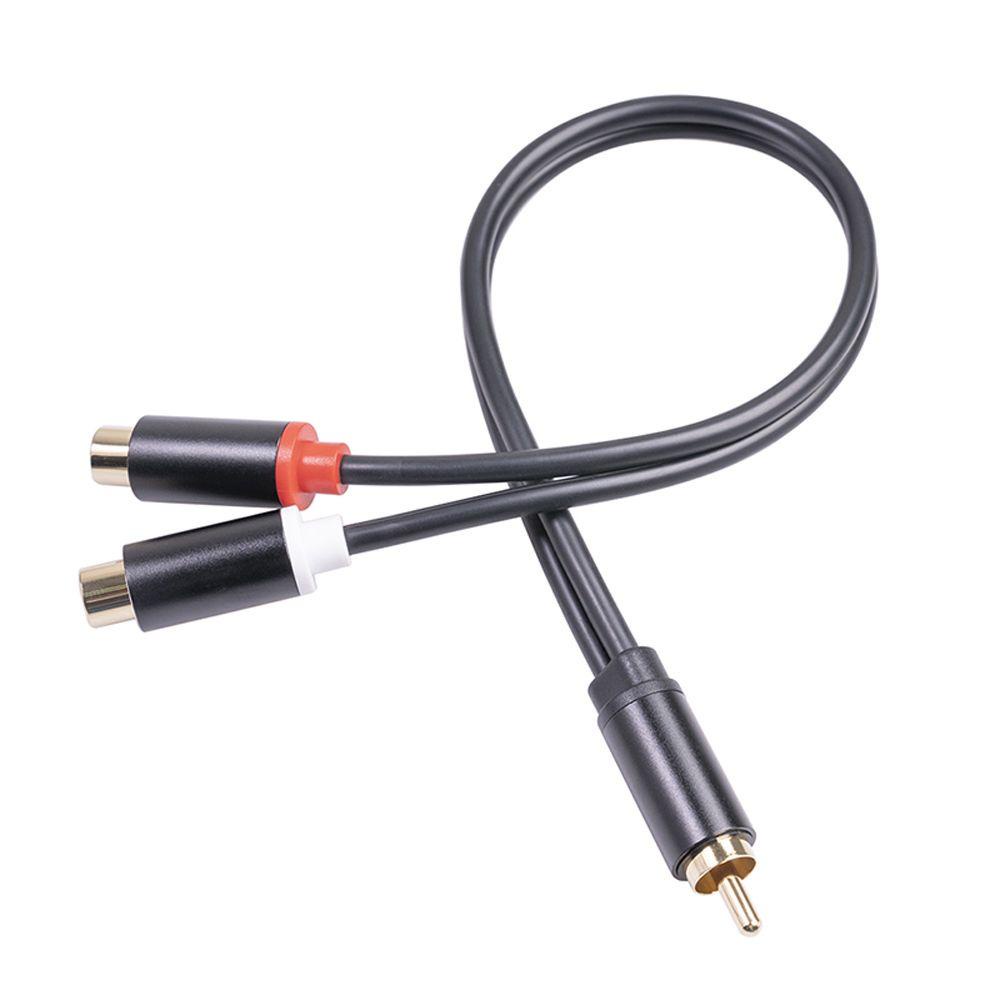 Cáp Chuyển Đổi Âm Thanh 3.5mm Sang 2RCA TV 2 RCA Male Sang 1 RCA Female