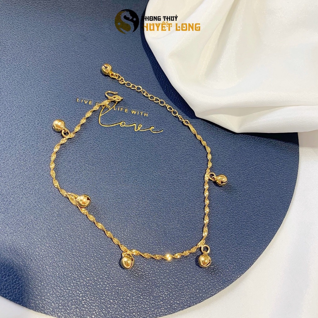 Lắc Chân Nữ Mạ Vàng 18K Hình Chuông, Vòng Chân Nữ Mẫu Hot Hàn Quốc Mạ Vàng 18K Không Đen Cao Cấp, Sang Trọng, Thời Trang
