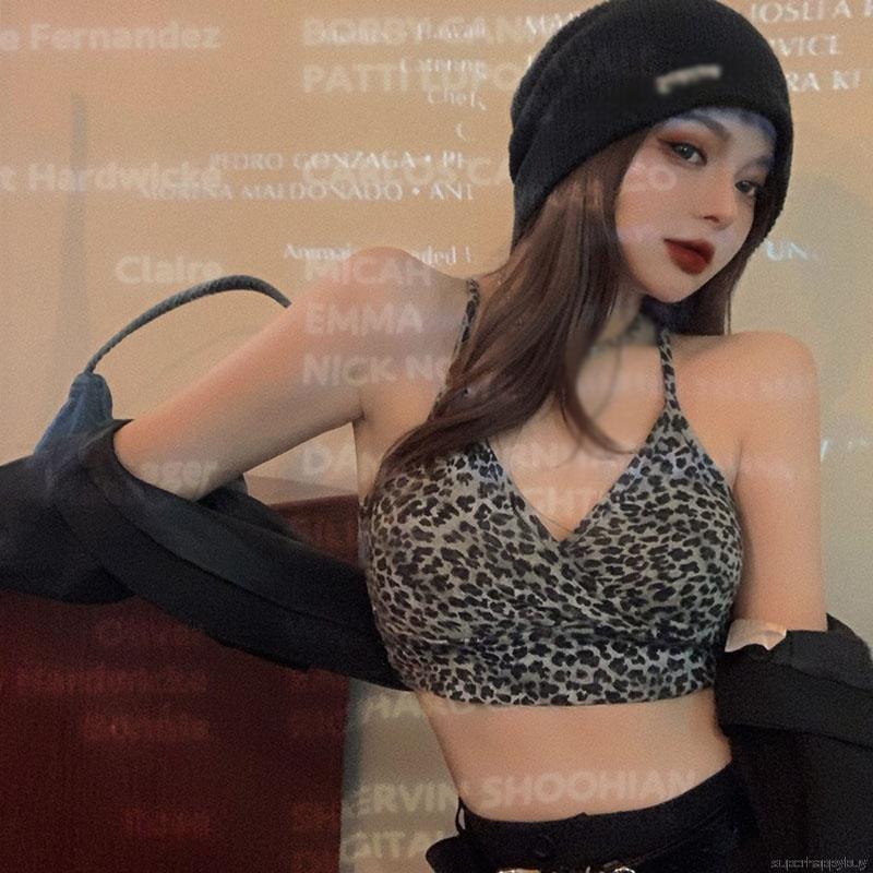 Áo Tank Top Hoạ Tiết Da Báo Thiết Kế Cổ Chữ V Quyến Rũ