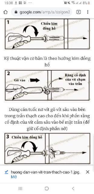 vít nở thạch cao 6m,túi 100 cái