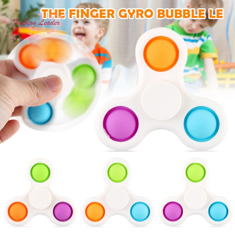 Simple Dimple Creative Fidget Toy Fingertip Spinner Pop Push Bubble Adult and Child Stress Relief Toys