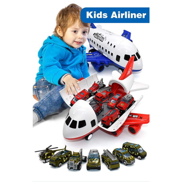 Bộ Đồ Chơi Xe Cứu Hỏa/Máy Bay/Xe Công Trường Bằng Hợp Kim Cho Bé