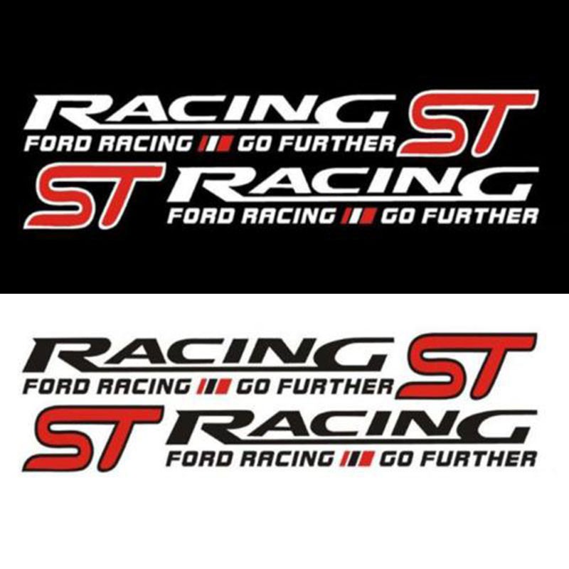 50*8cm ST RACING Cars Stickers Waist Line Door Vinyl Decal Reflective Auto Refit