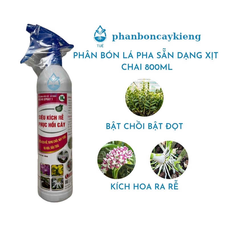 Phân pha sẵn siêu kích rễ, phục hồi cây, ra hoa, tăng đậu trái dạng chai 800ml