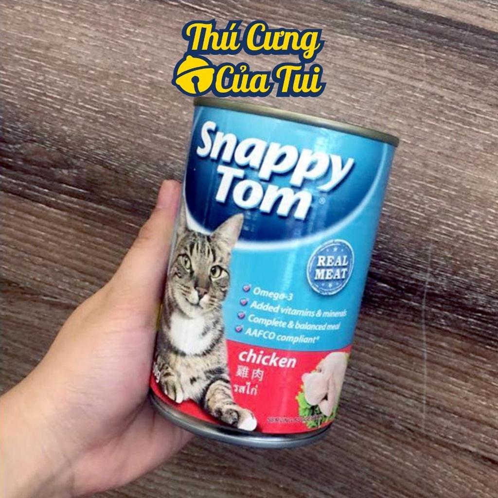 Thức Ăn Pate Snappy Tom Dinh Dưỡng Cho Mèo Lớn Dạng Lon 400g - Thú Cưng Của Tui