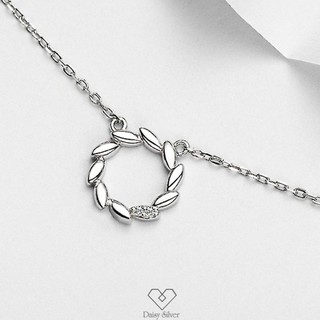 [FREE SHIP] Giảm 50k nhập mã BADC50 Dây Chuyền Bạc Bông Lúa Tròn Lớn  Blue DaisyS925 Bảo Hành 60 Năm nhanh