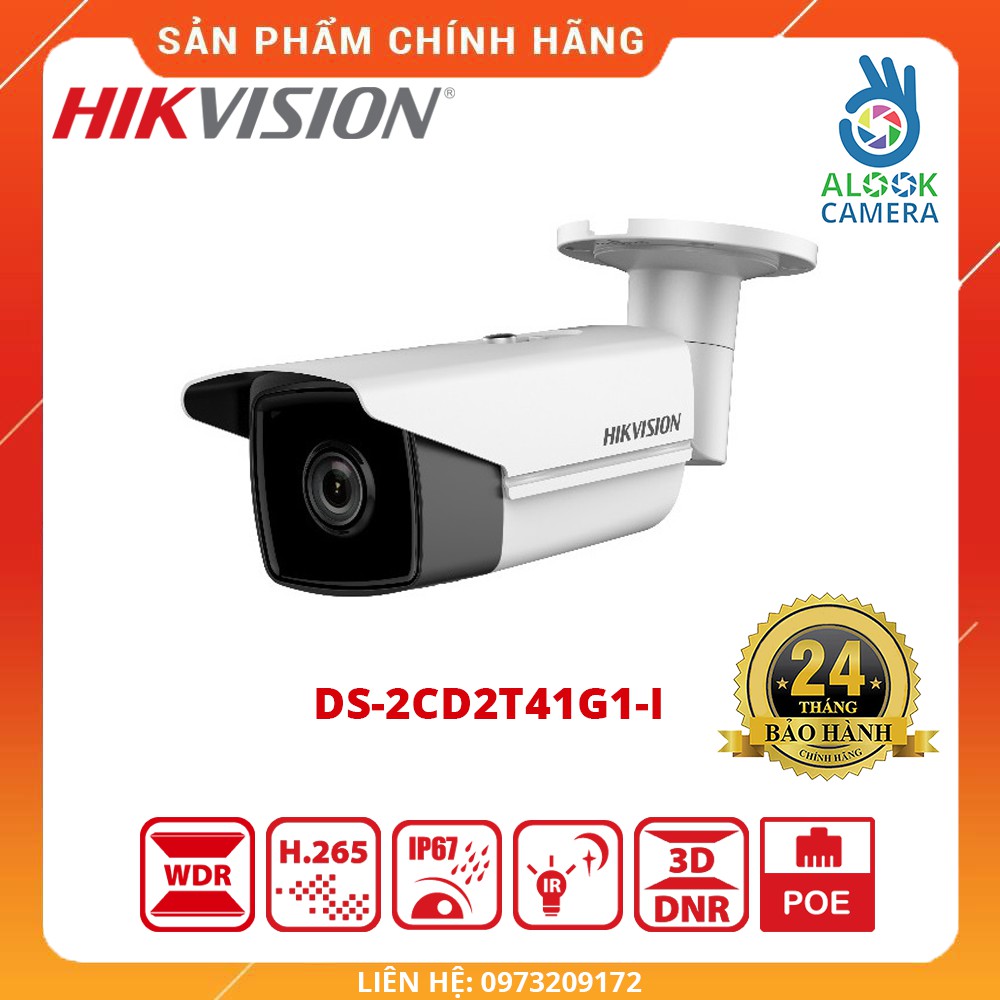 HÀNG CHÍNH HÃNG_Camera IP Thân Trụ 2MP_HIKVISION_DS-2CD2T21G1-I_BẢO HÀNH 24 THÁNG