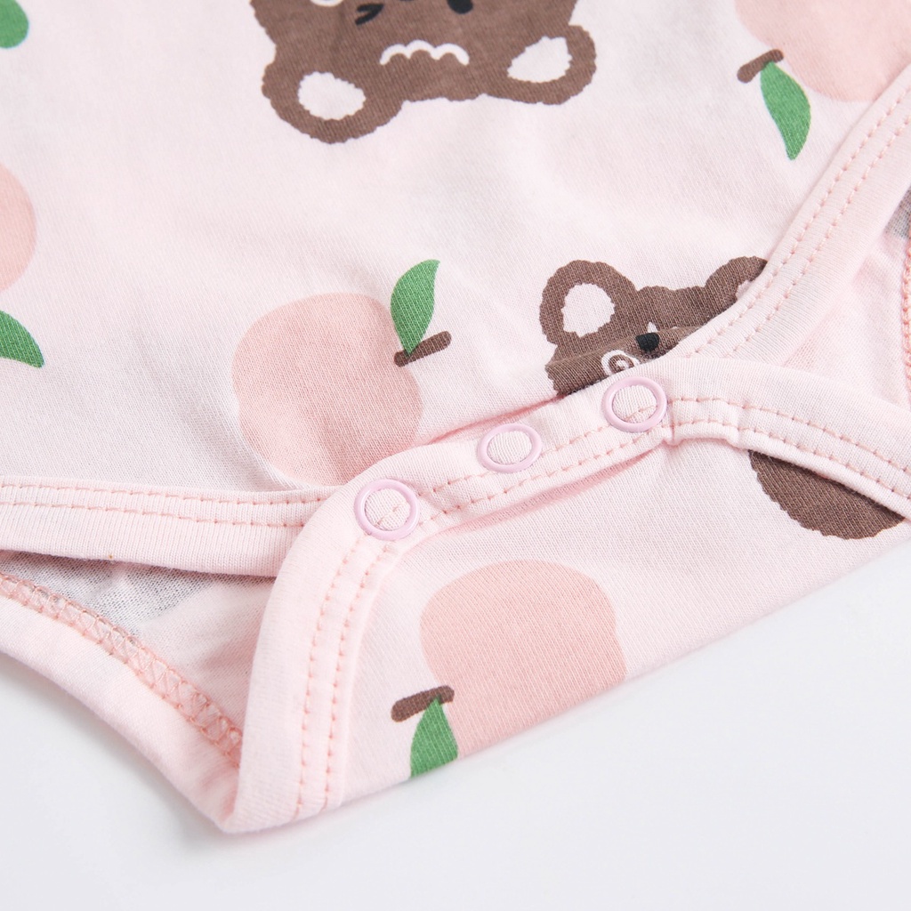 Áo liền quần SANLUTOZ từ cotton họa tiết tùy chọn mùa hè dễ thương cho bé