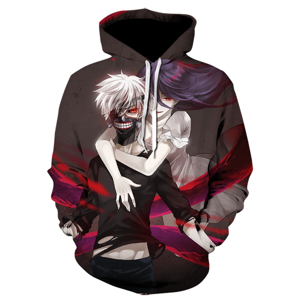 Áo Hoodie Họa Tiết Tokyo Ghoul Kaneki Ken 3d Vui Nhộn Thời Trang Mùa Đông 2021