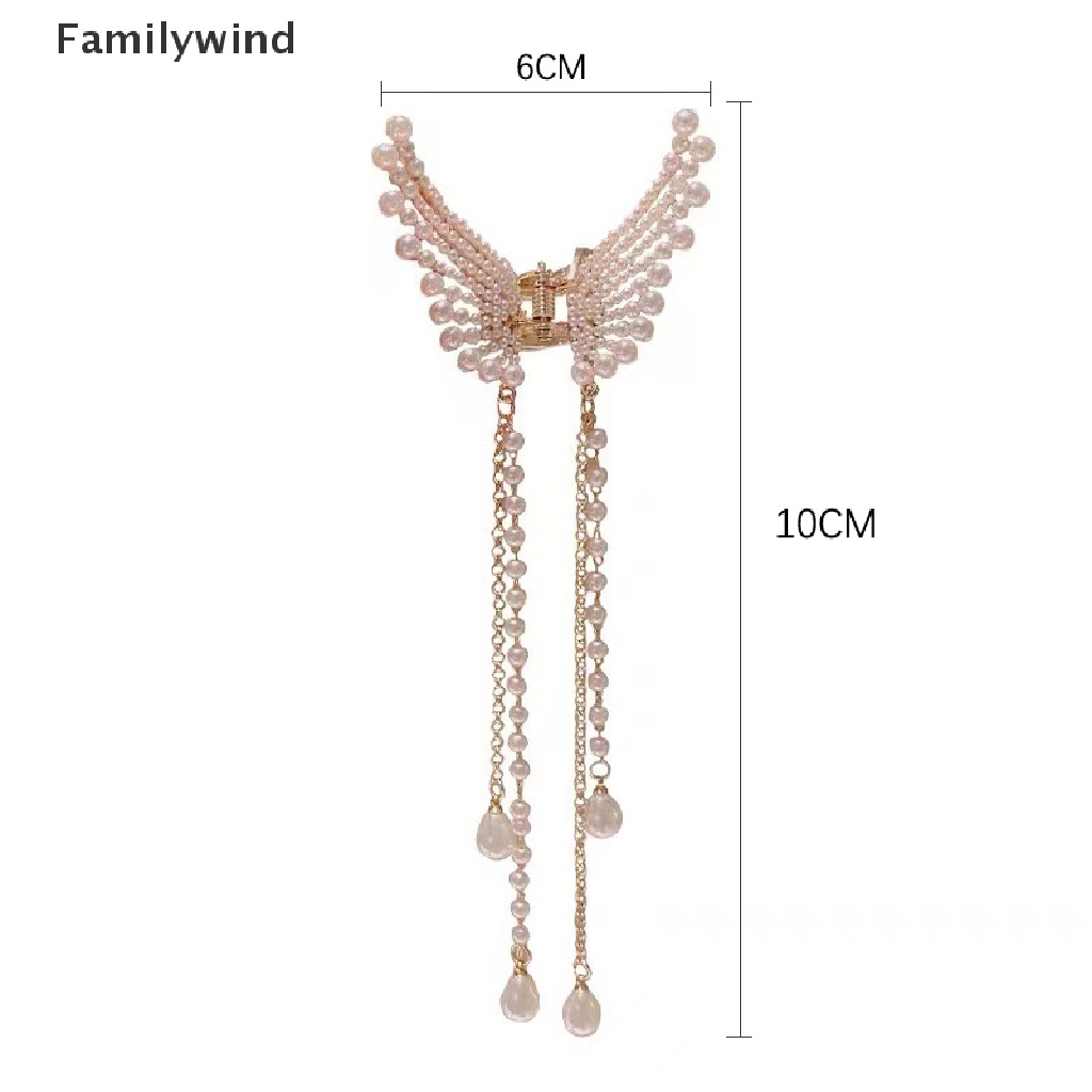 Kẹp Tóc Càng Cua Đính Ngọc Trai Hình Bướm Cho Nữ